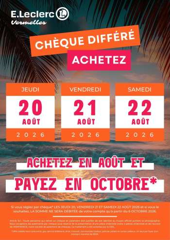 Catalogue E.Leclerc - 20/08/2026 - 22/08/2026.