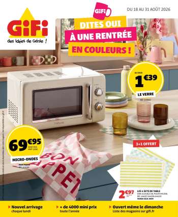 Catalogue GiFi - 18/08/2026 - 31/08/2026.