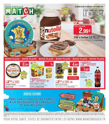 Catalogue Supermarché Match - 25/08/2026 - 06/09/2026.