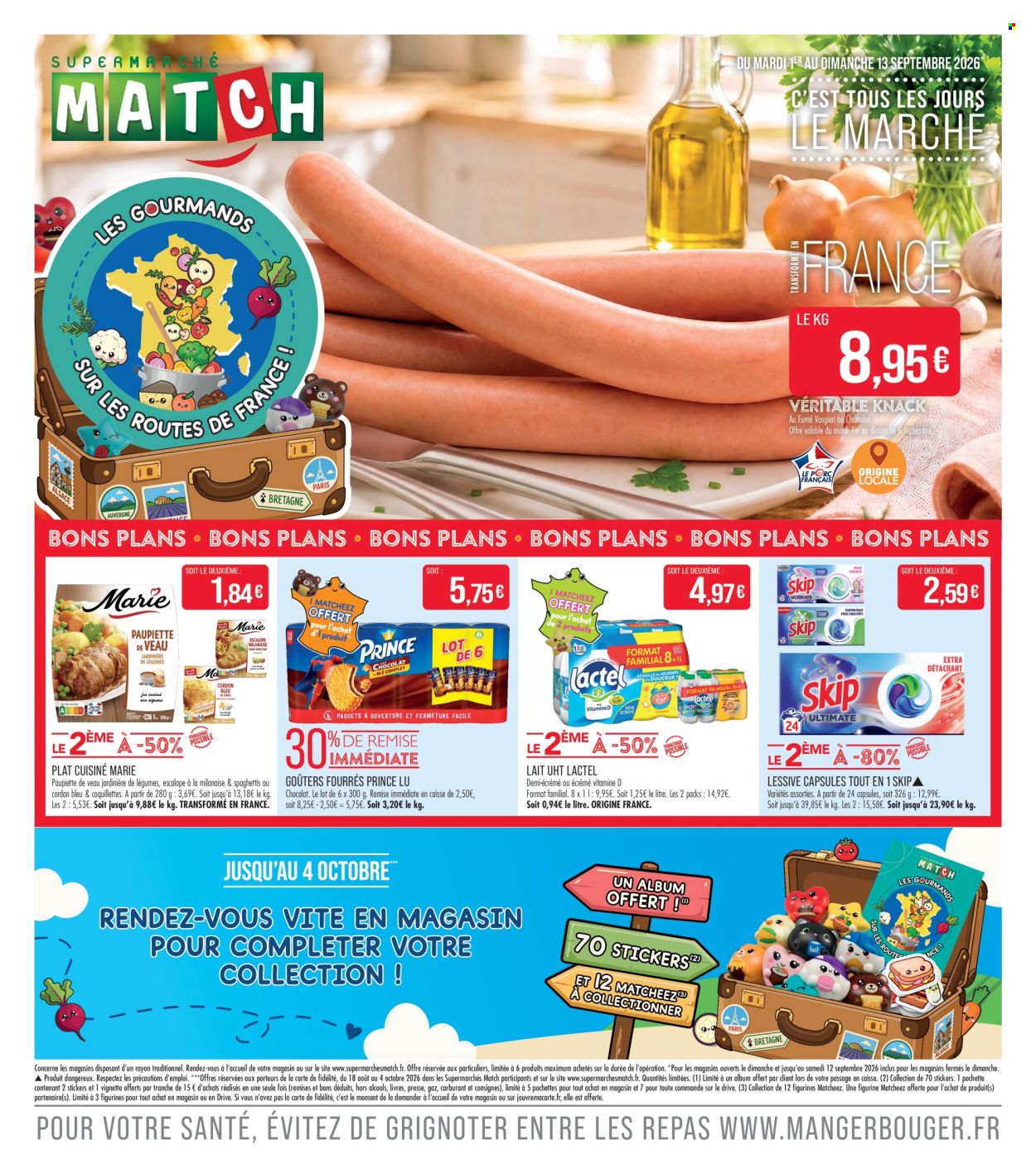 Catalogue Supermarché Match - 01/09/2026 - 13/09/2026. Page 1