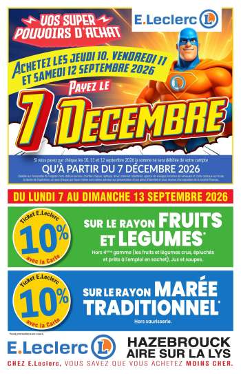 Catalogue E.Leclerc - 07/09/2026 - 13/09/2026.
