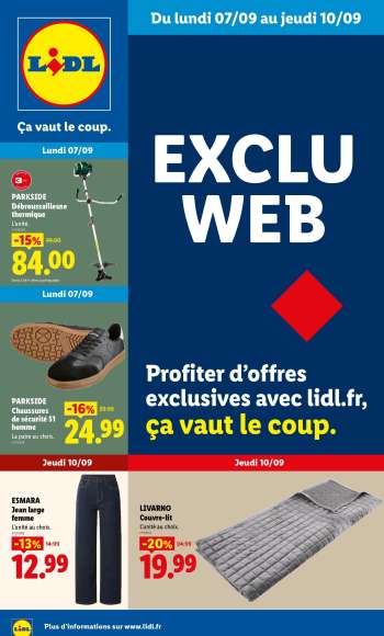 Catalogue Lidl - 07/09/2026 - 10/09/2026.