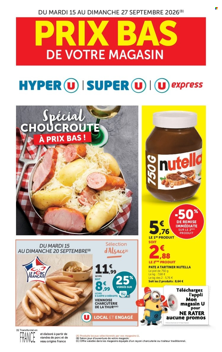 Catalogue Magasins U - 15/09/2026 - 27/09/2026. Page 1