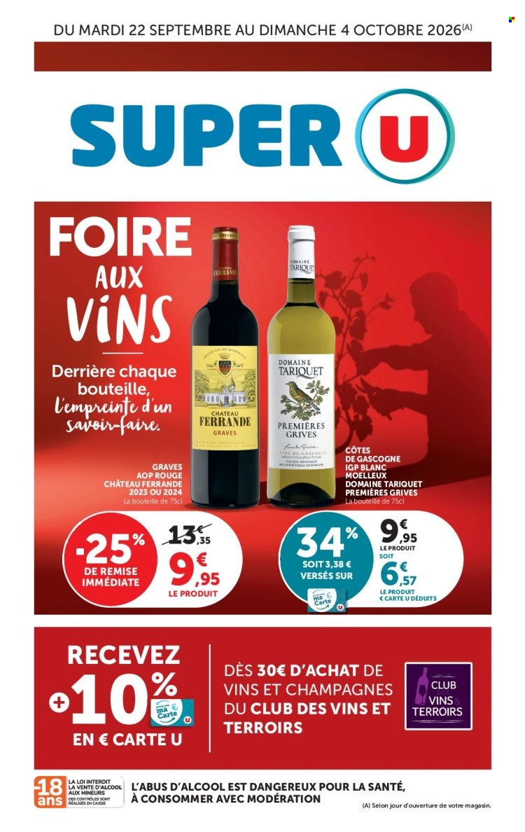 Catalogue SUPER U - 22/09/2026 - 04/10/2026. Page 1