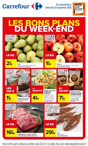 Catalogue Carrefour Hypermarchés - 18/09/2026 - 20/09/2026.