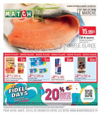 Catalogue Supermarché Match - 29/09/2026 - 10/10/2026.