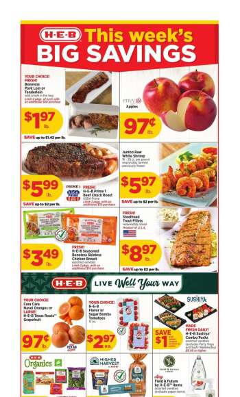 H-E-B Flyer - 01/25/2025 - 01/28/2025.