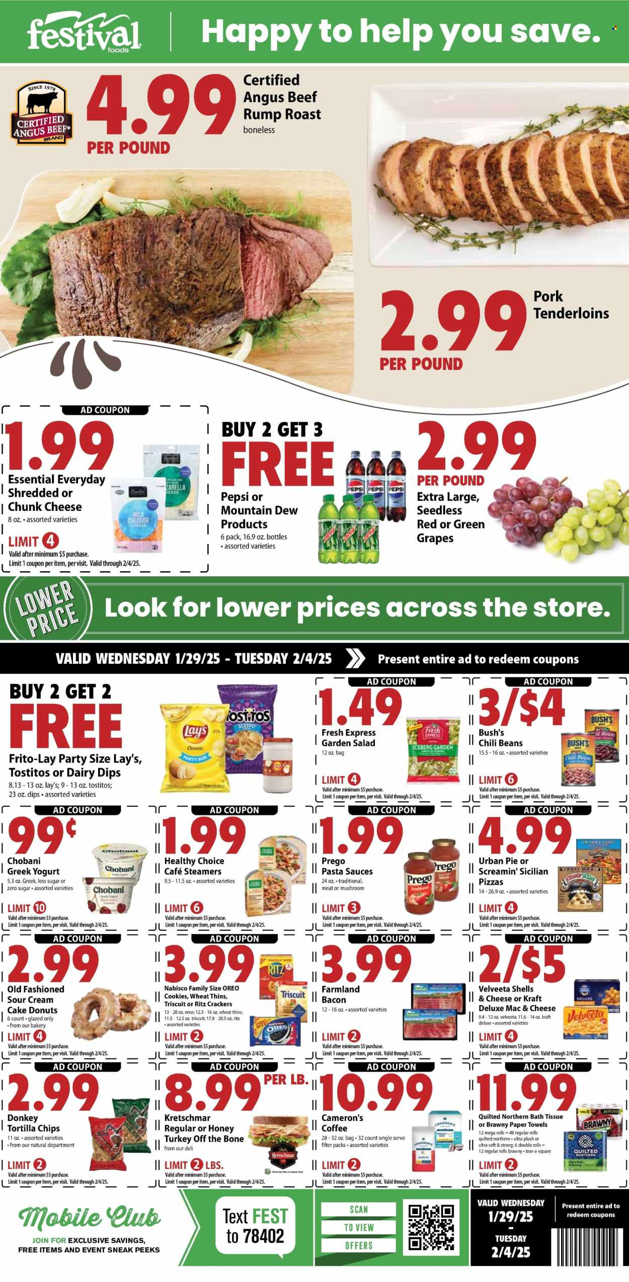 Festival Foods ad - 01/29/2025 - 02/04/2025. Page 1