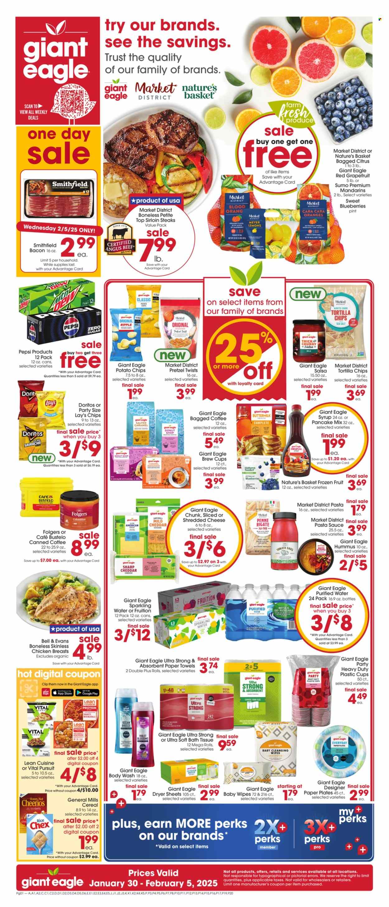 Giant Eagle ad - 01/30/2025 - 02/05/2025. Page 1