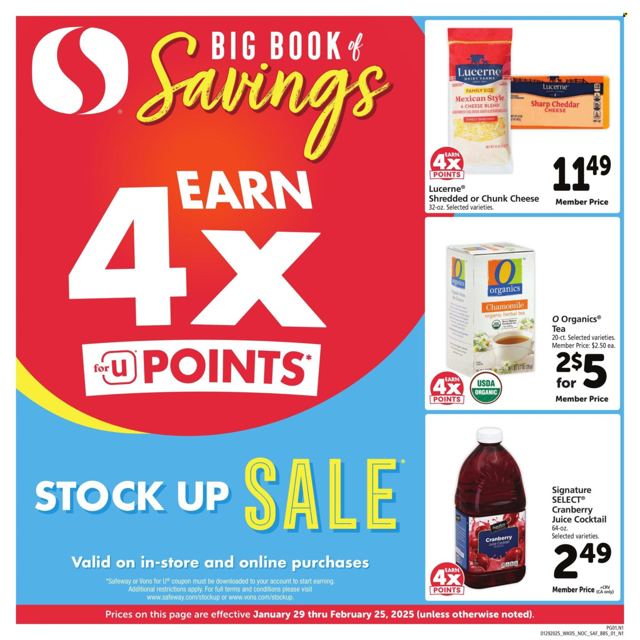 Safeway ad - 01/29/2025 - 02/25/2025. Page 1