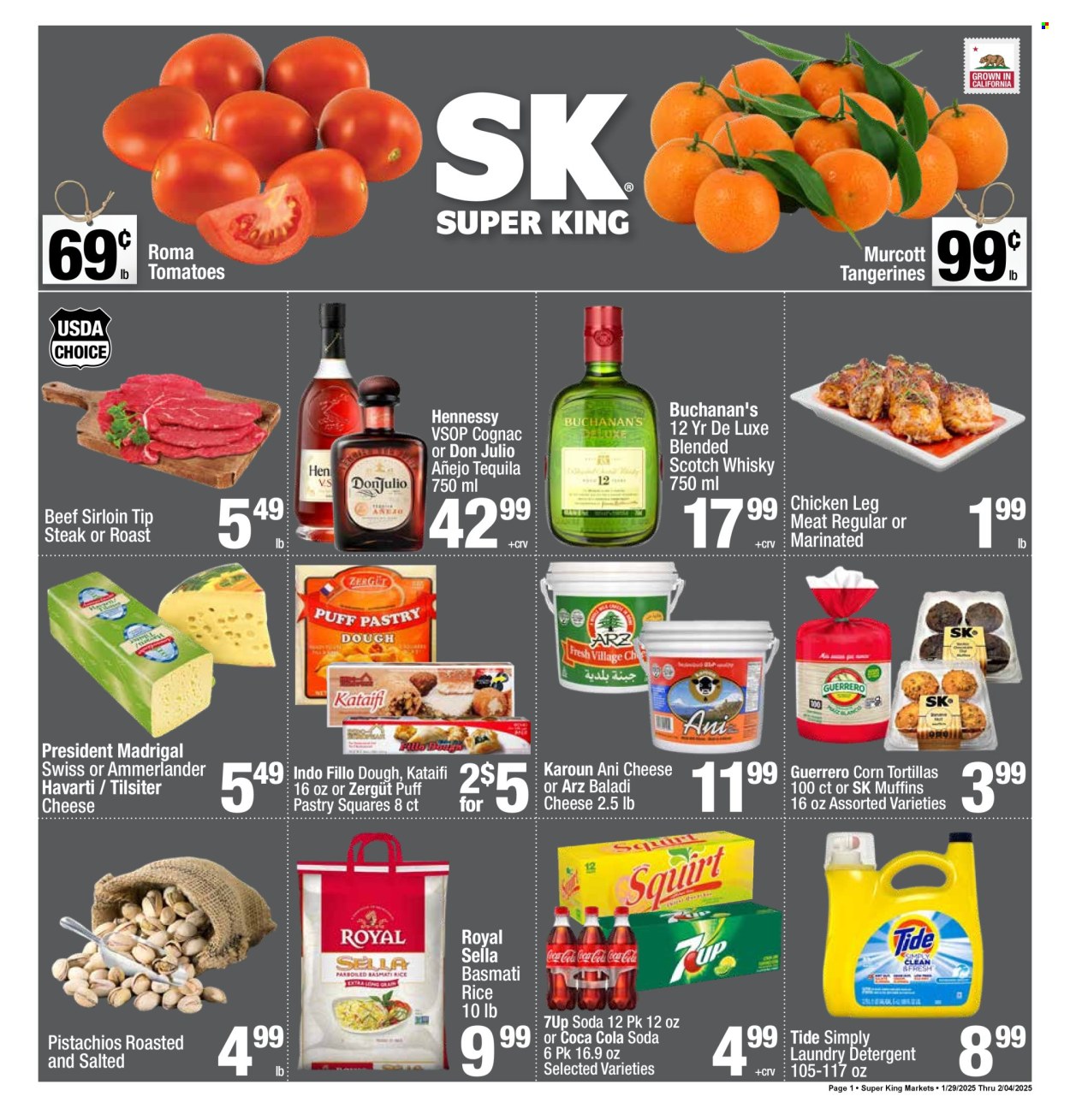 Super King Markets ad - 01/29/2025 - 02/04/2025. Page 1