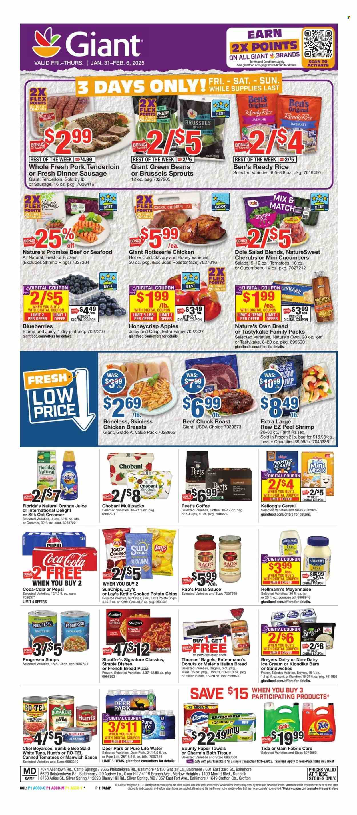 Giant Food ad - 01/31/2025 - 02/06/2025. Page 1