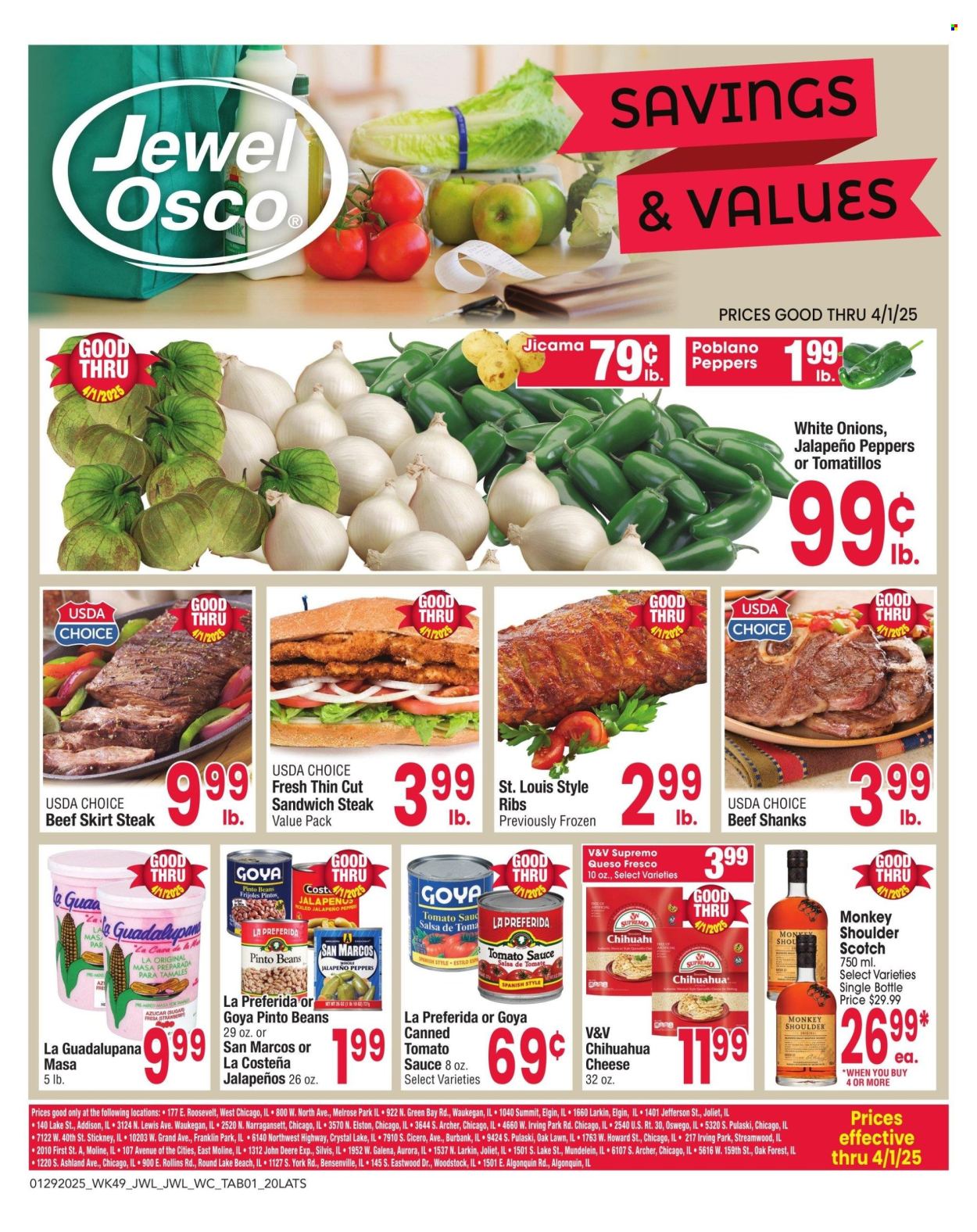 Jewel Osco ad - 01/29/2025 - 04/01/2025. Page 1