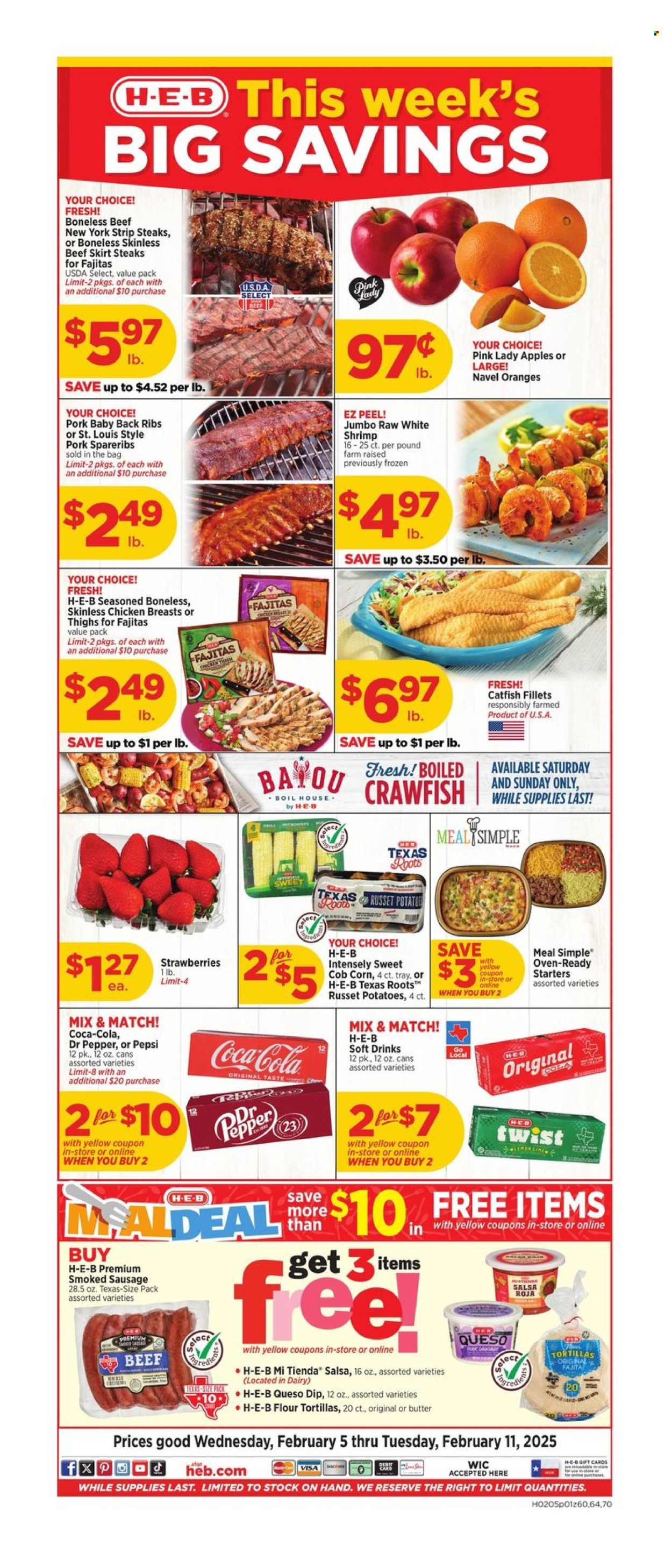 H-E-B ad - 02/05/2025 - 02/11/2025. Page 1