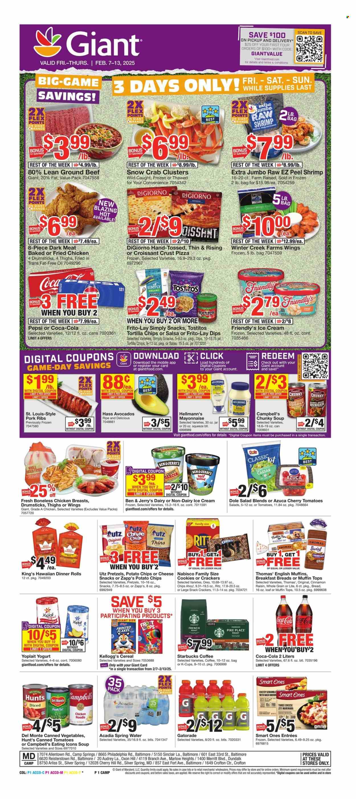 Giant Food ad - 02/07/2025 - 02/13/2025. Page 1