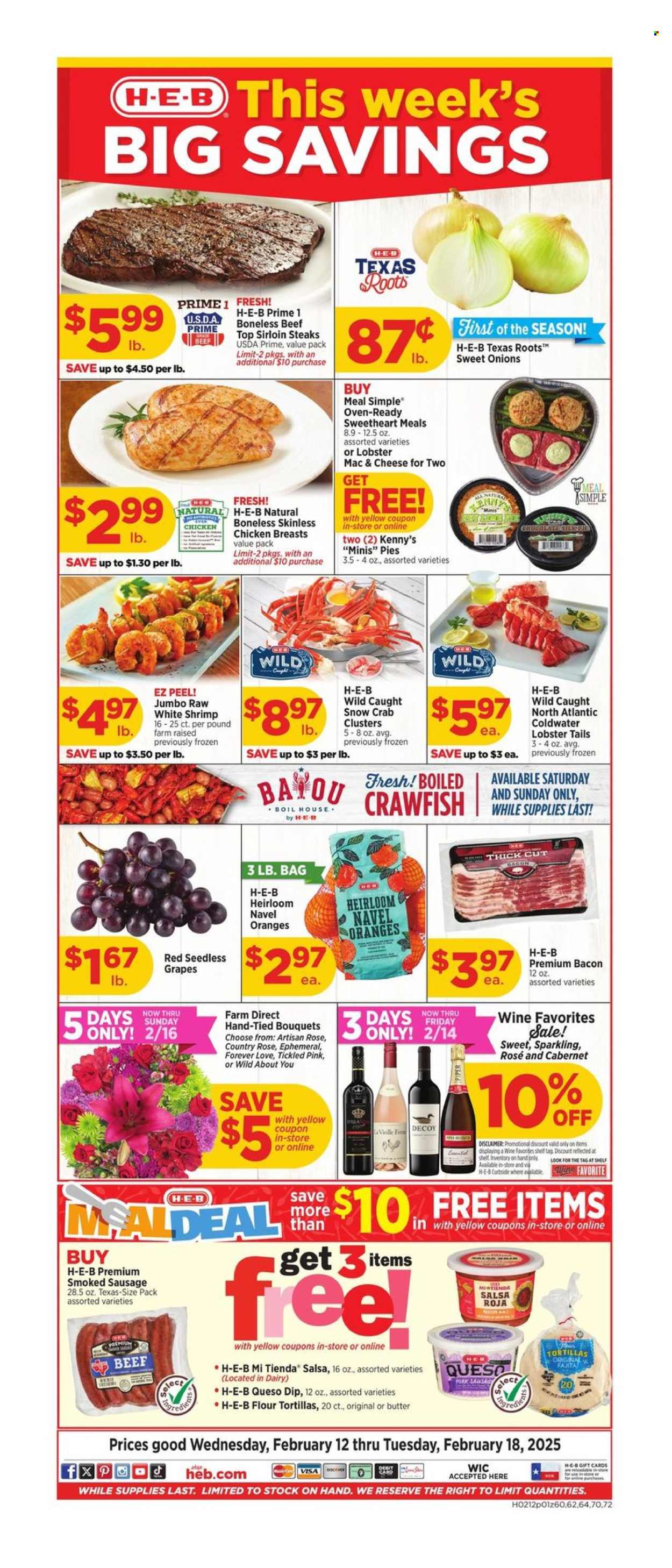 H-E-B ad - 02/12/2025 - 02/18/2025. Page 1