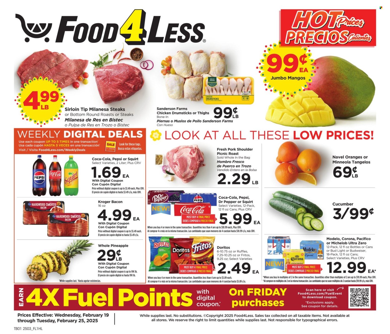Food 4 Less ad - 02/19/2025 - 02/25/2025. Page 1
