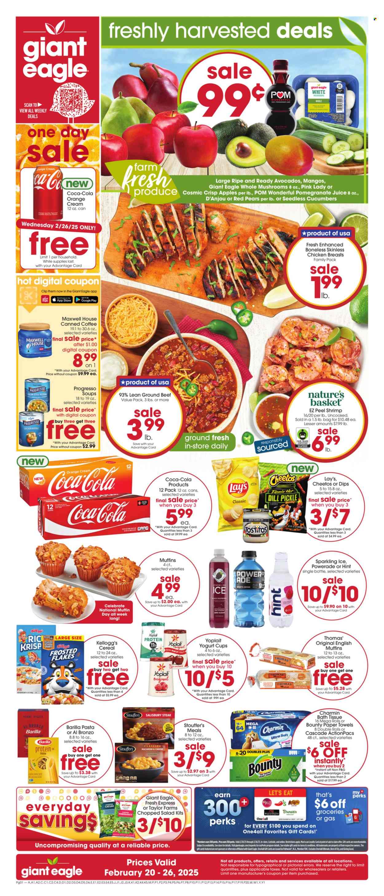 Giant Eagle ad - 02/20/2025 - 02/26/2025. Page 1