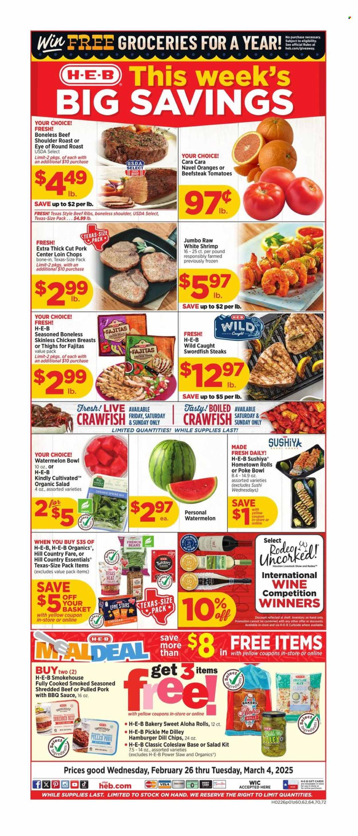 H-E-B ad - 02/26/2025 - 03/04/2025. Page 1