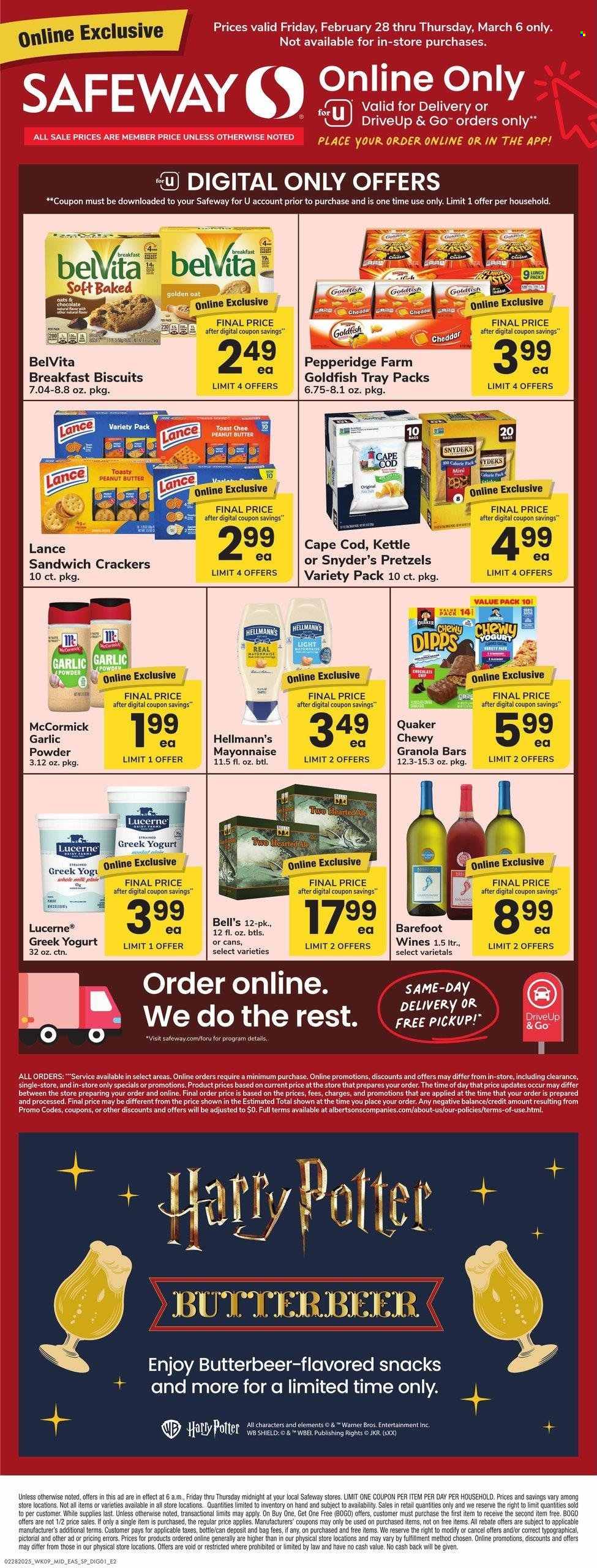 Safeway ad - 02/28/2025 - 03/06/2025. Page 1