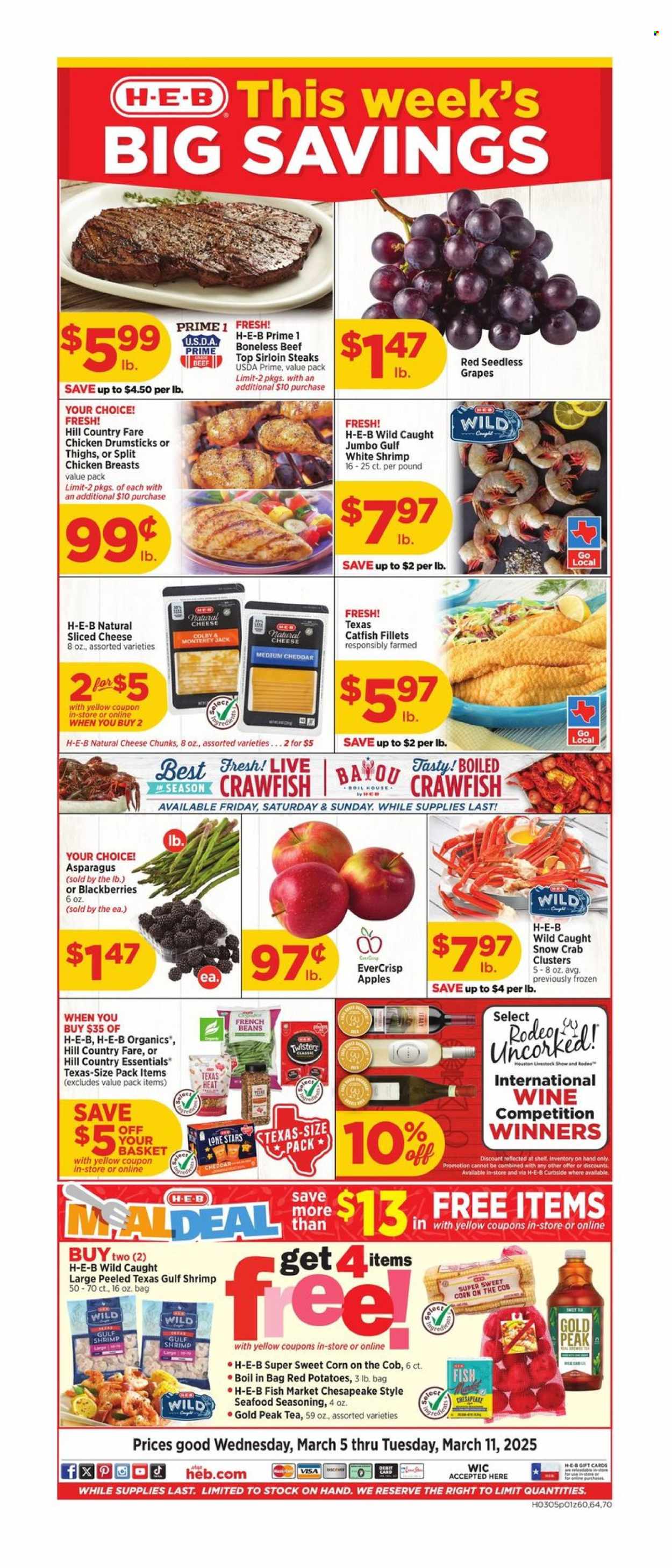 H-E-B ad - 03/05/2025 - 03/11/2025. Page 1