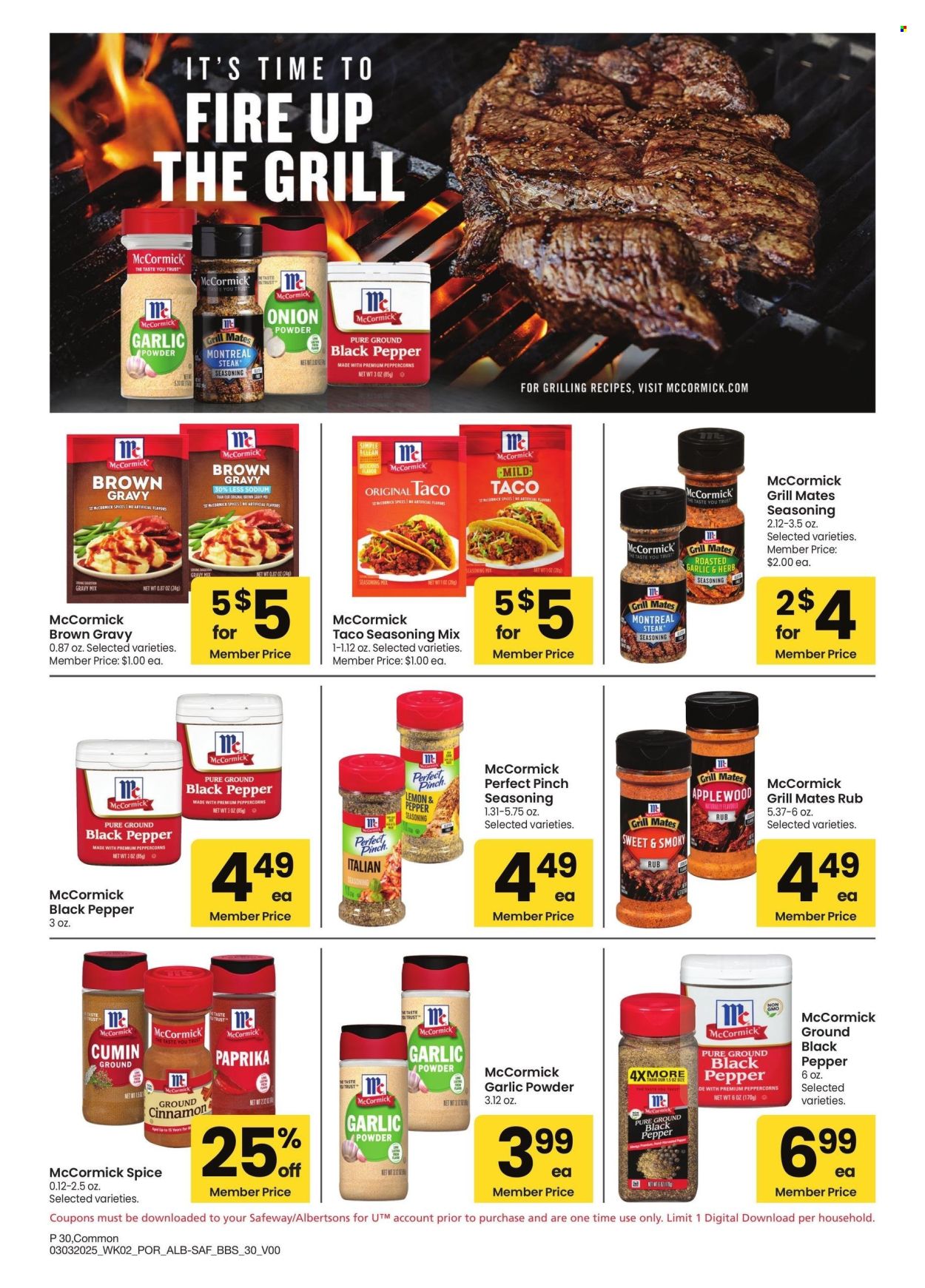 Safeway ad - 03/03/2025 - 03/30/2025. Page 30