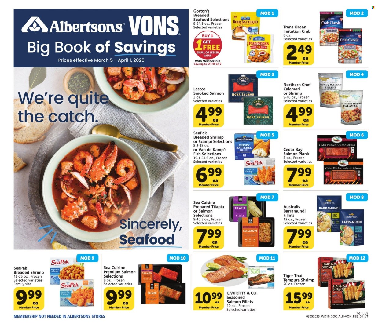 Albertsons ad - 03/05/2025 - 04/01/2025. Page 1
