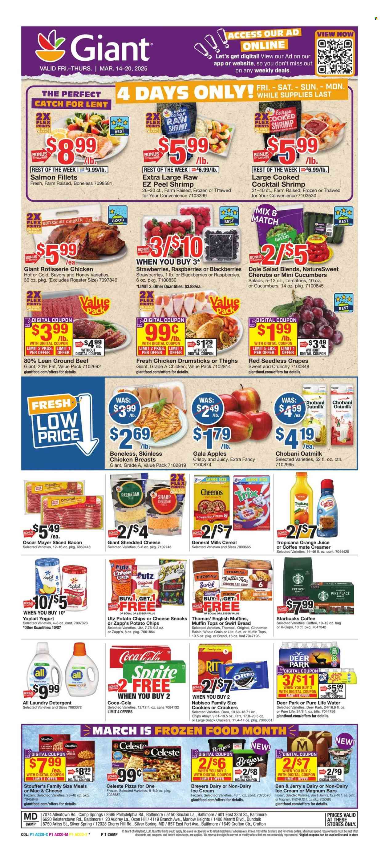 Giant Food ad - 03/14/2025 - 03/20/2025. Page 1