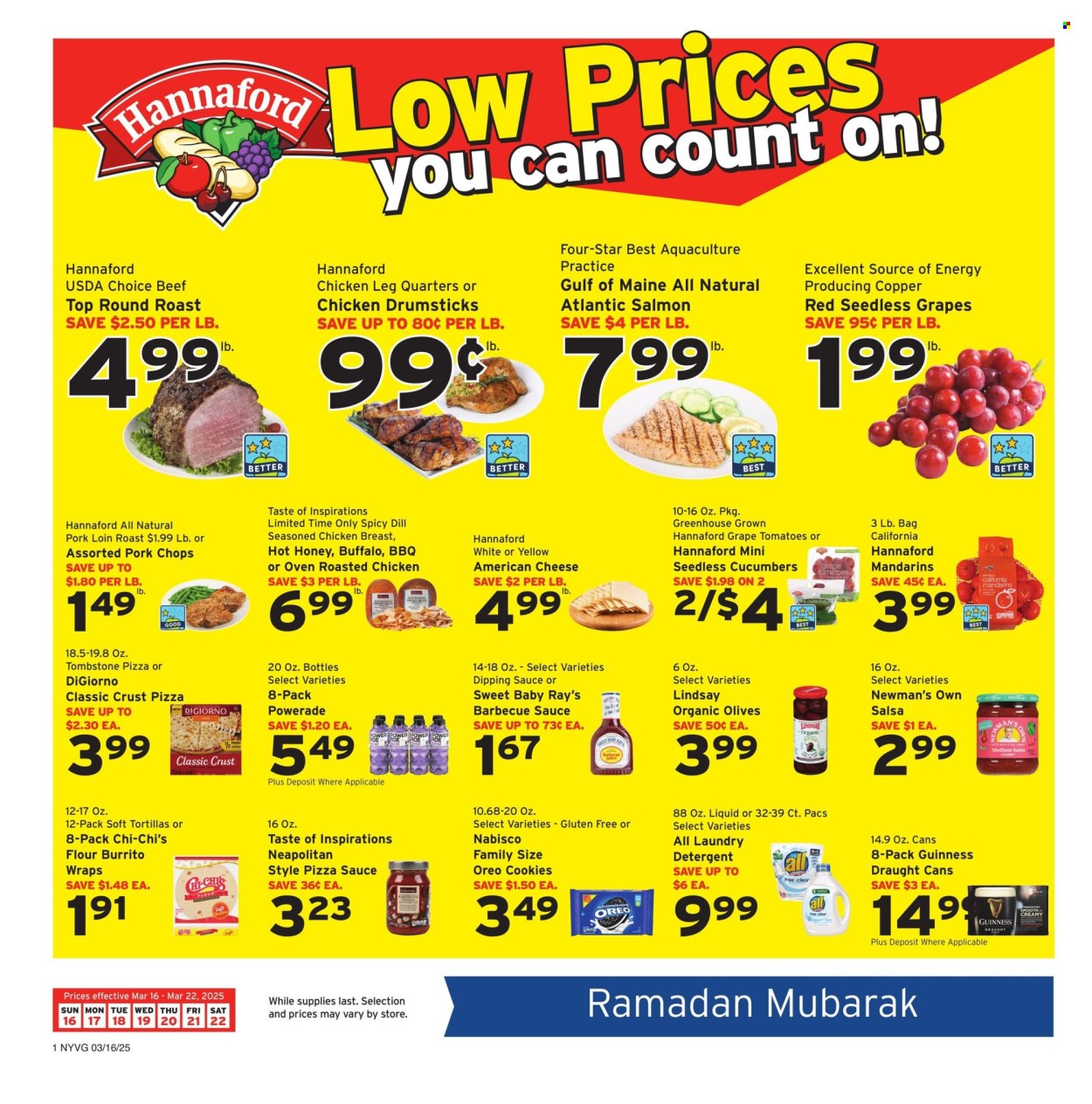 Hannaford ad - 03/16/2025 - 03/22/2025. Page 1