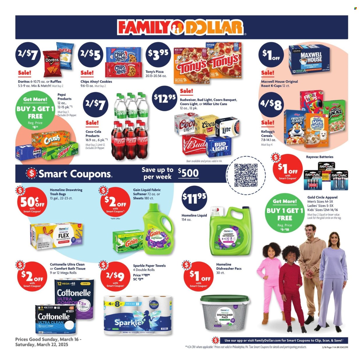 Family Dollar ad - 03/16/2025 - 03/22/2025. Page 1