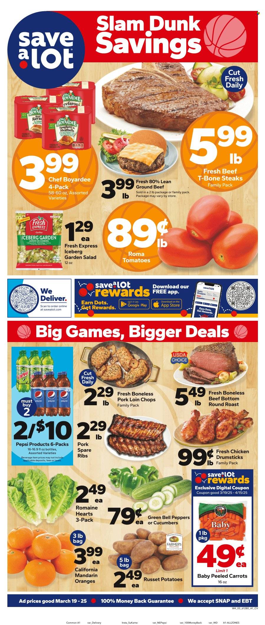 Save a Lot ad - 03/19/2025 - 03/25/2025. Page 1