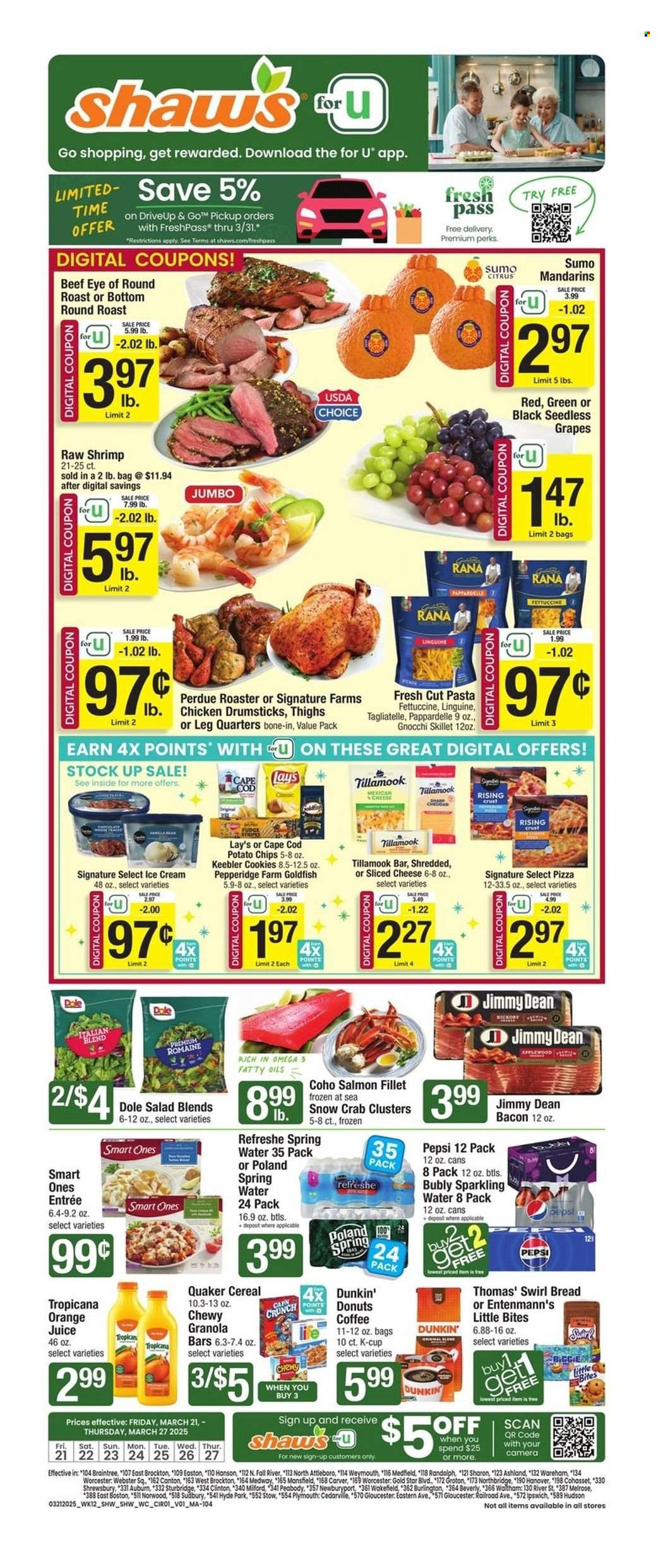 Shaw’s ad - 03/21/2025 - 03/27/2025. Page 1