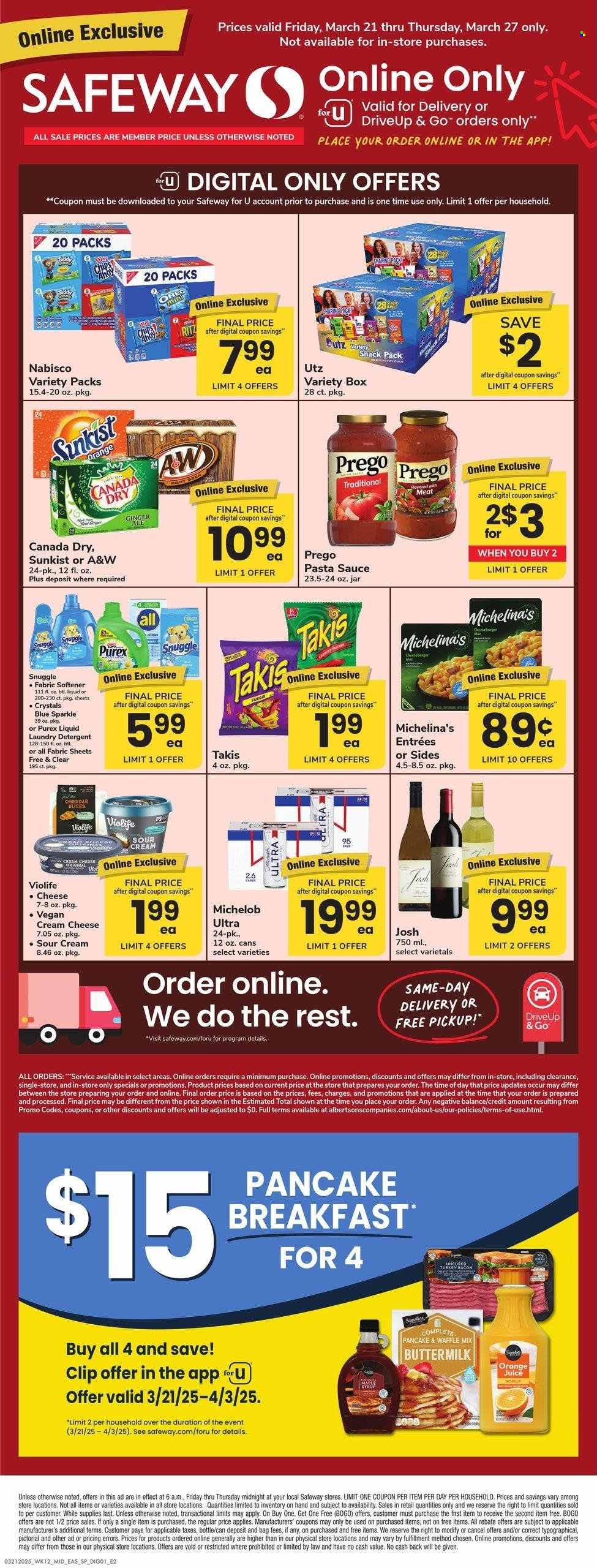 Safeway ad - 03/21/2025 - 03/27/2025. Page 1