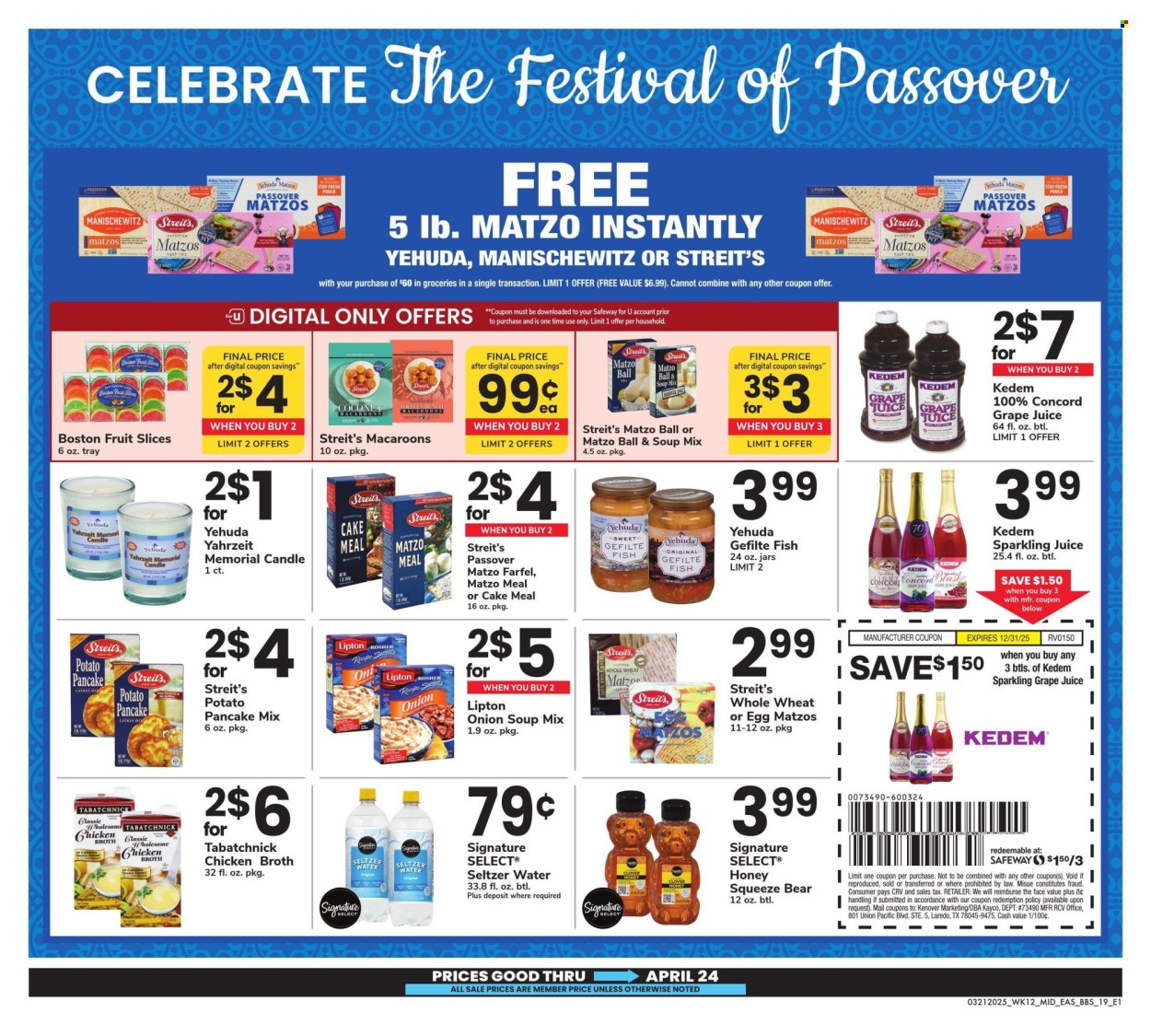 Safeway ad - 03/21/2025 - 04/24/2025. Page 19