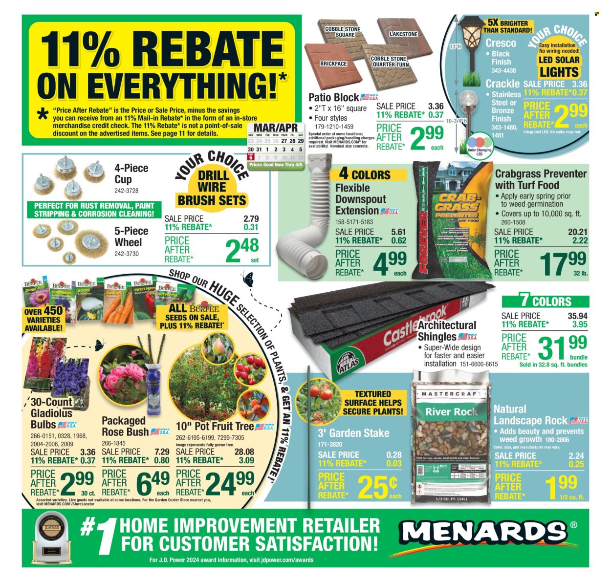 Menards ad - 03/27/2025 - 04/06/2025. Page 1