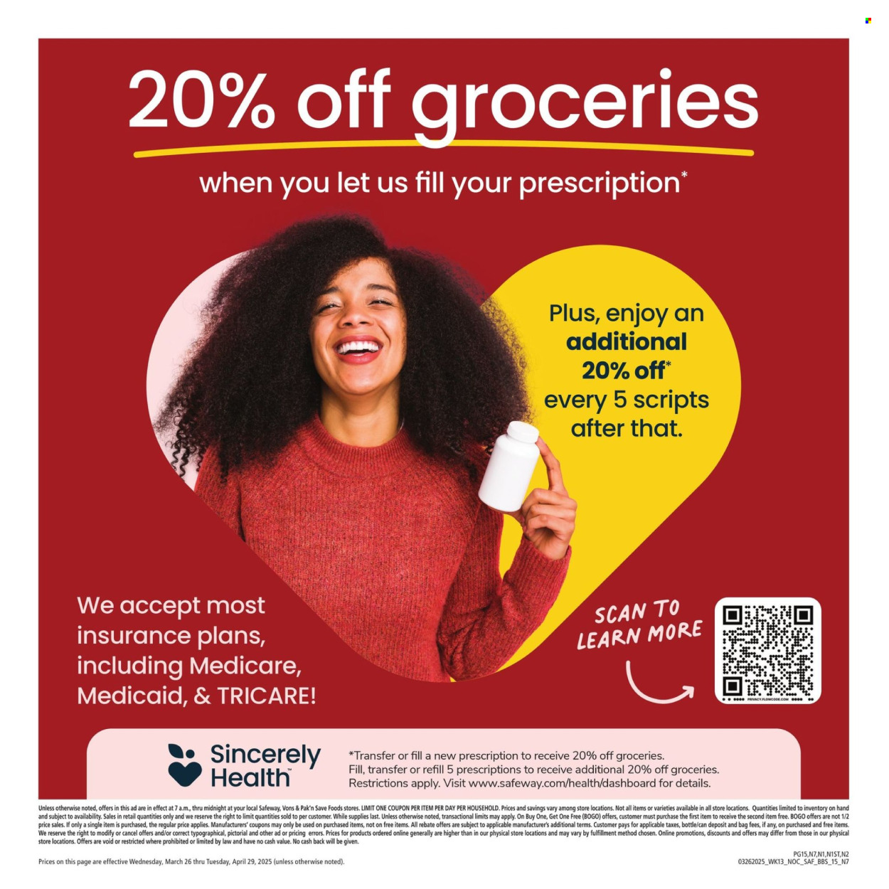 Safeway ad - 03/26/2025 - 04/29/2025. Page 15