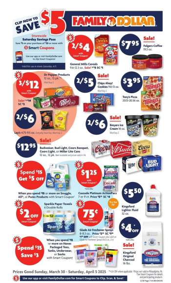 Family Dollar Flyer - 03/30/2025 - 04/05/2025.