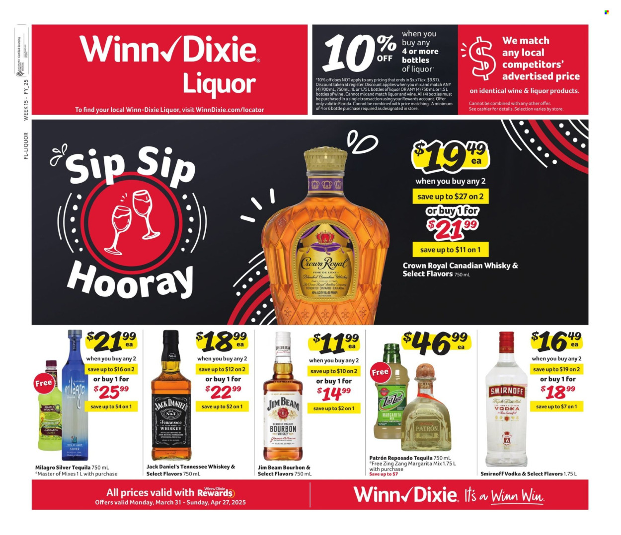 Winn Dixie ad - 03/31/2025 - 04/27/2025. Page 1