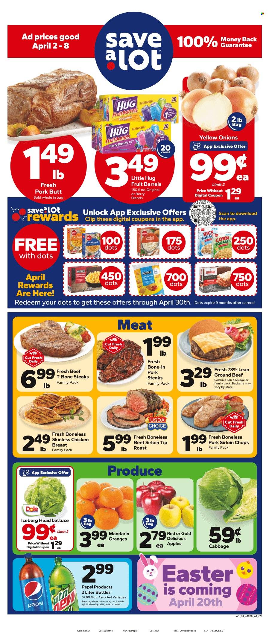Save a Lot ad - 04/02/2025 - 04/08/2025. Page 1