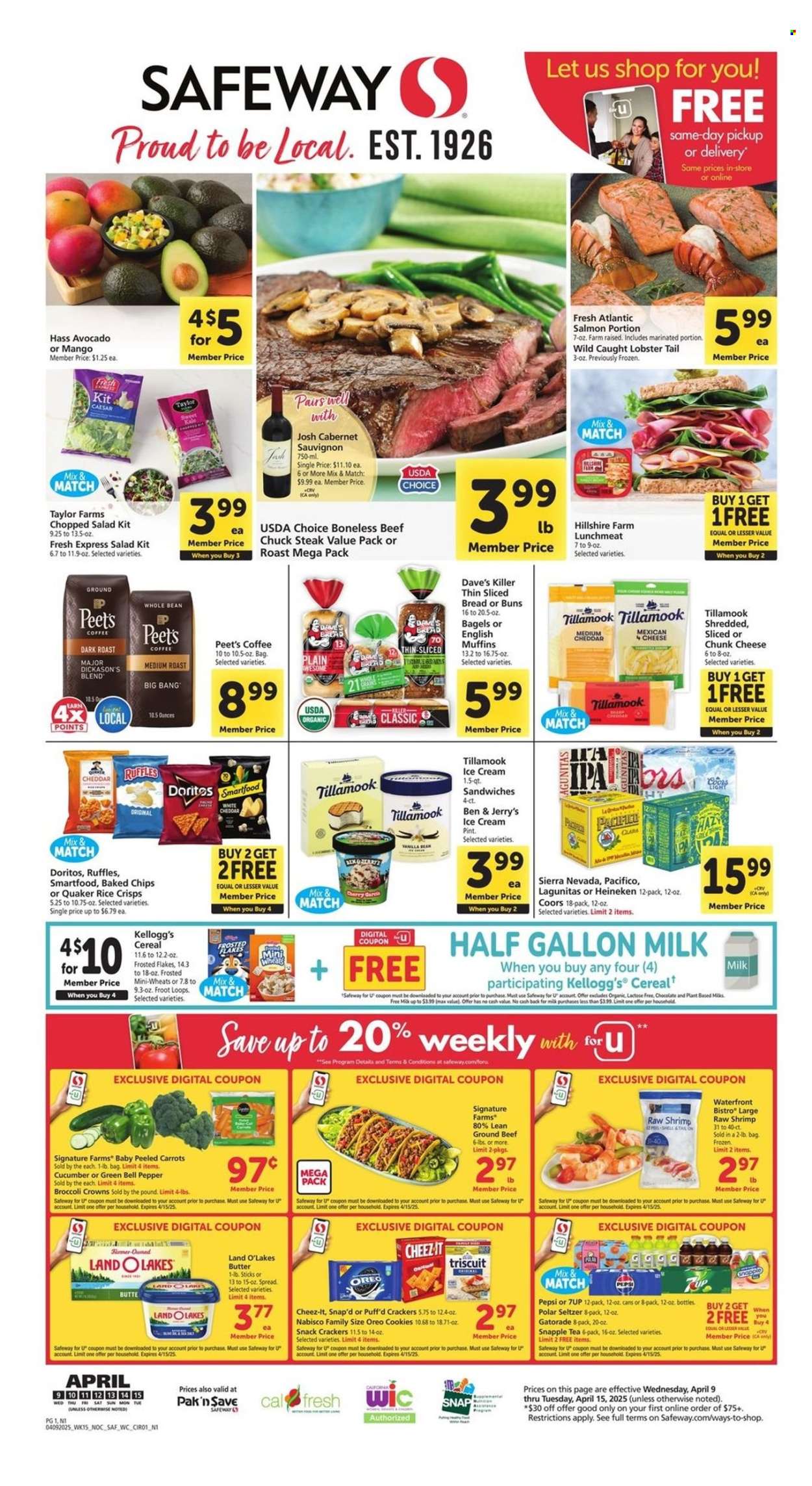 Safeway ad - 04/09/2025 - 04/15/2025. Page 1