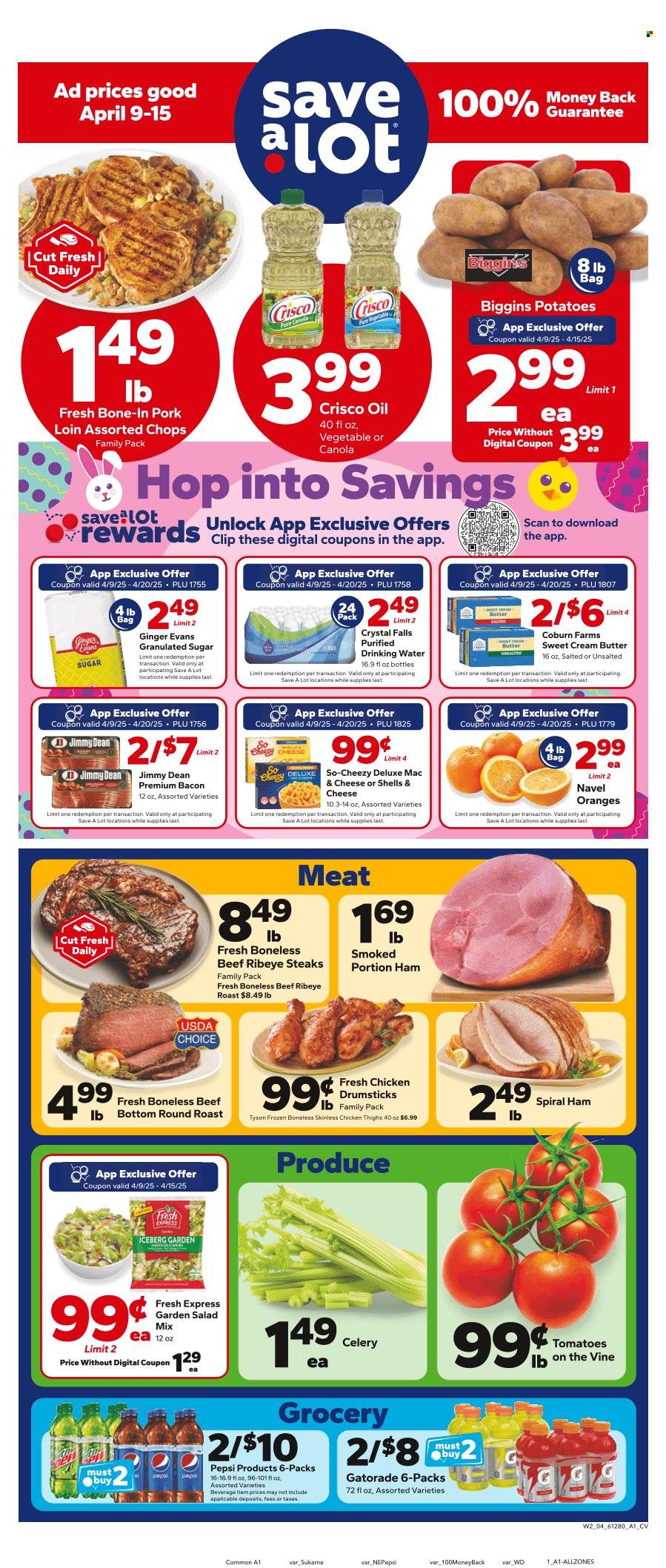 Save a Lot ad - 04/09/2025 - 04/15/2025. Page 1