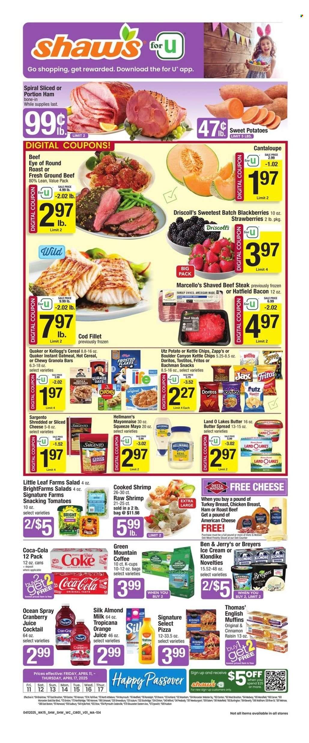 Shaw’s ad - 04/11/2025 - 04/17/2025. Page 1