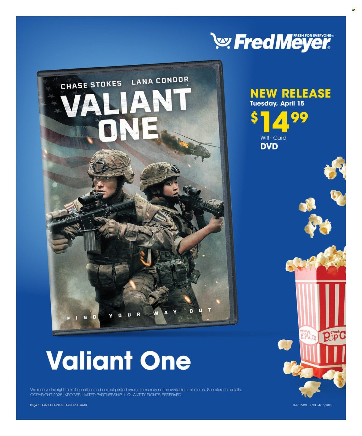 Fred Meyer ad - 04/13/2025 - 04/15/2025. Page 1