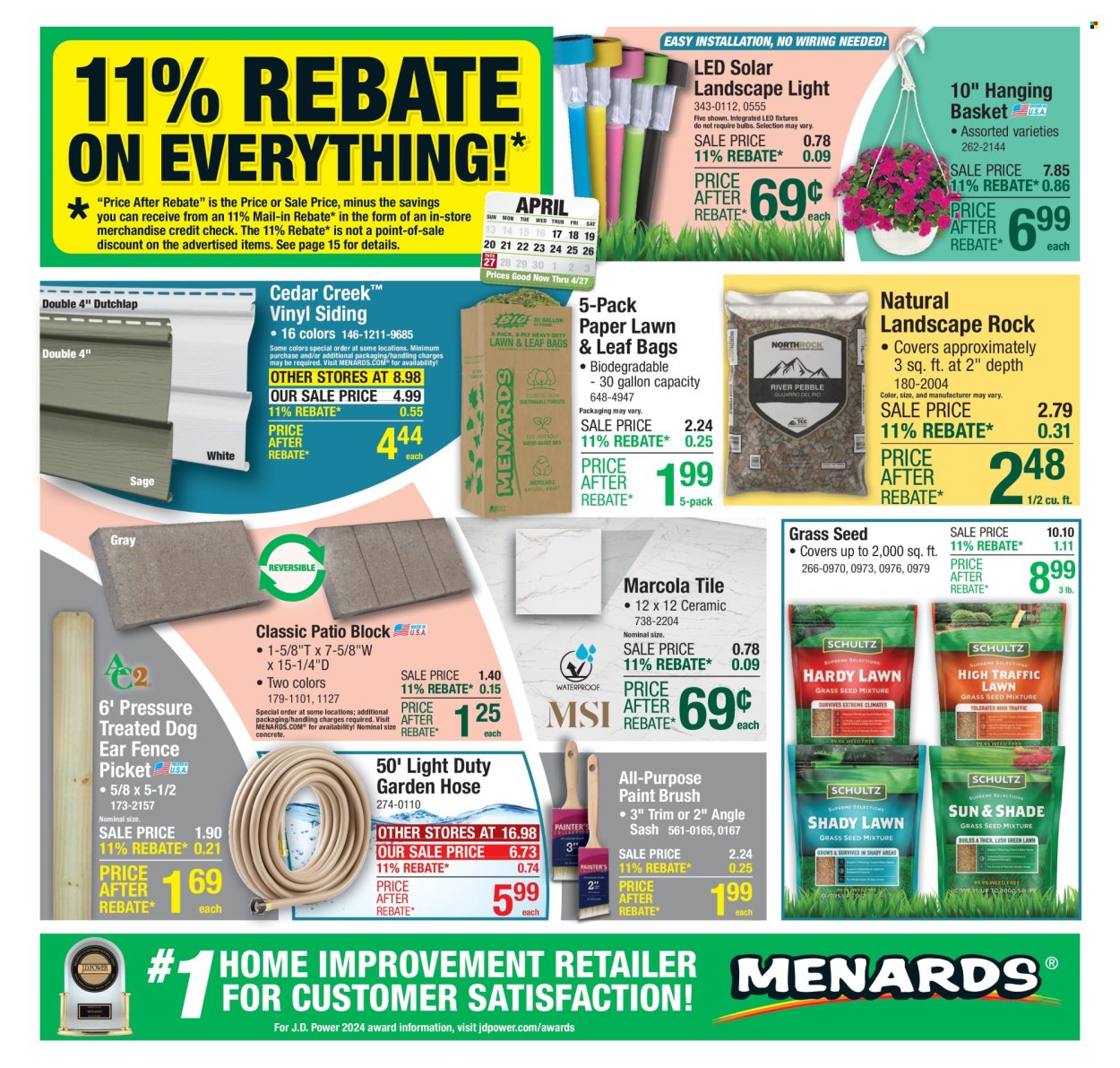 Menards ad - 04/17/2025 - 04/27/2025. Page 1
