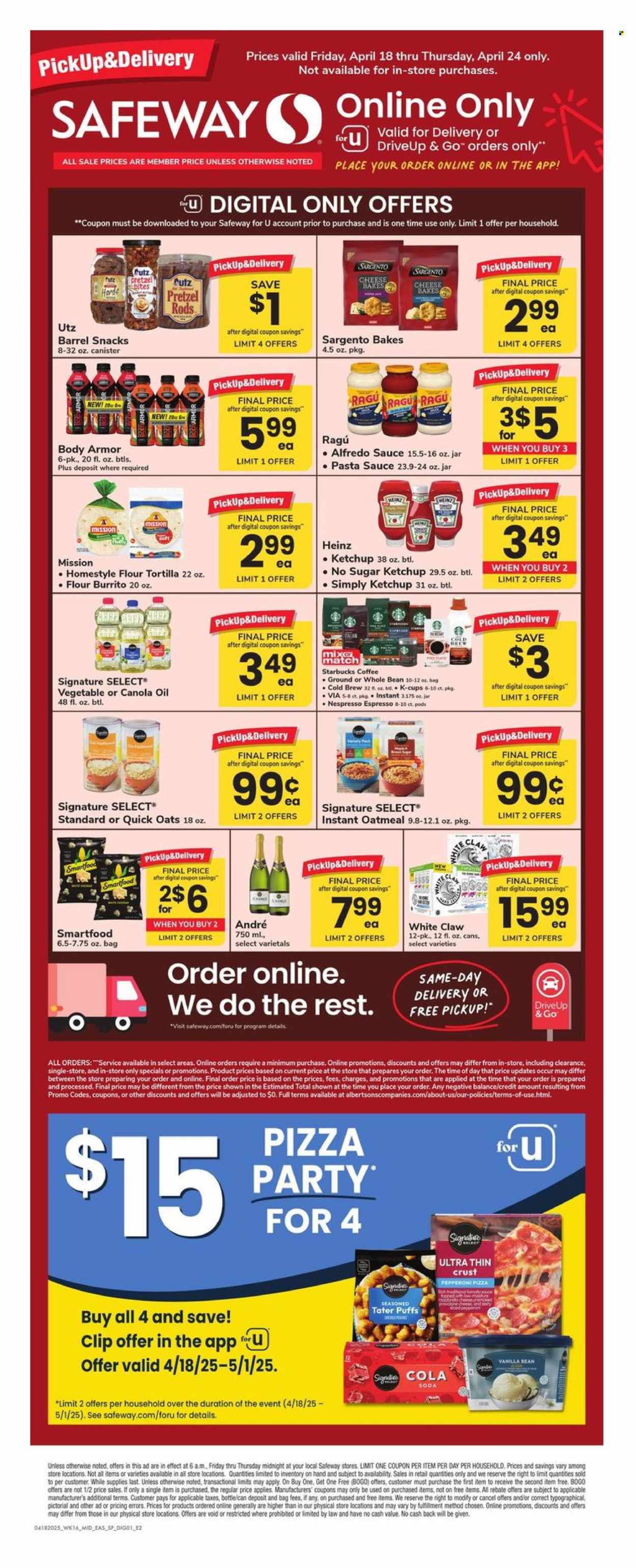 Safeway ad - 04/18/2025 - 04/24/2025. Page 1