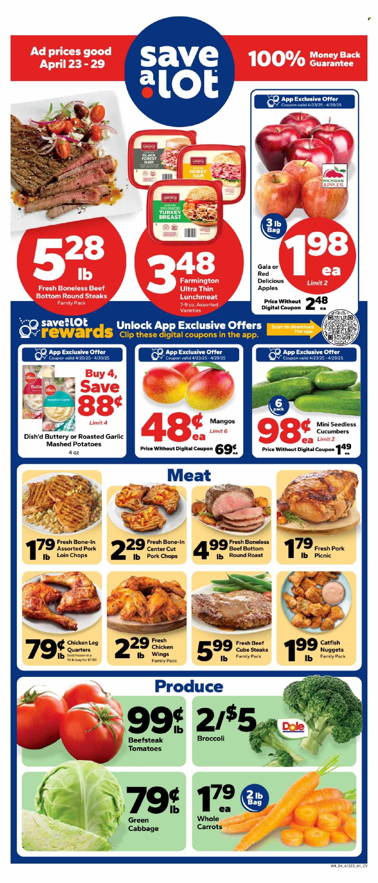 Save a Lot ad - 04/23/2025 - 04/29/2025. Page 1