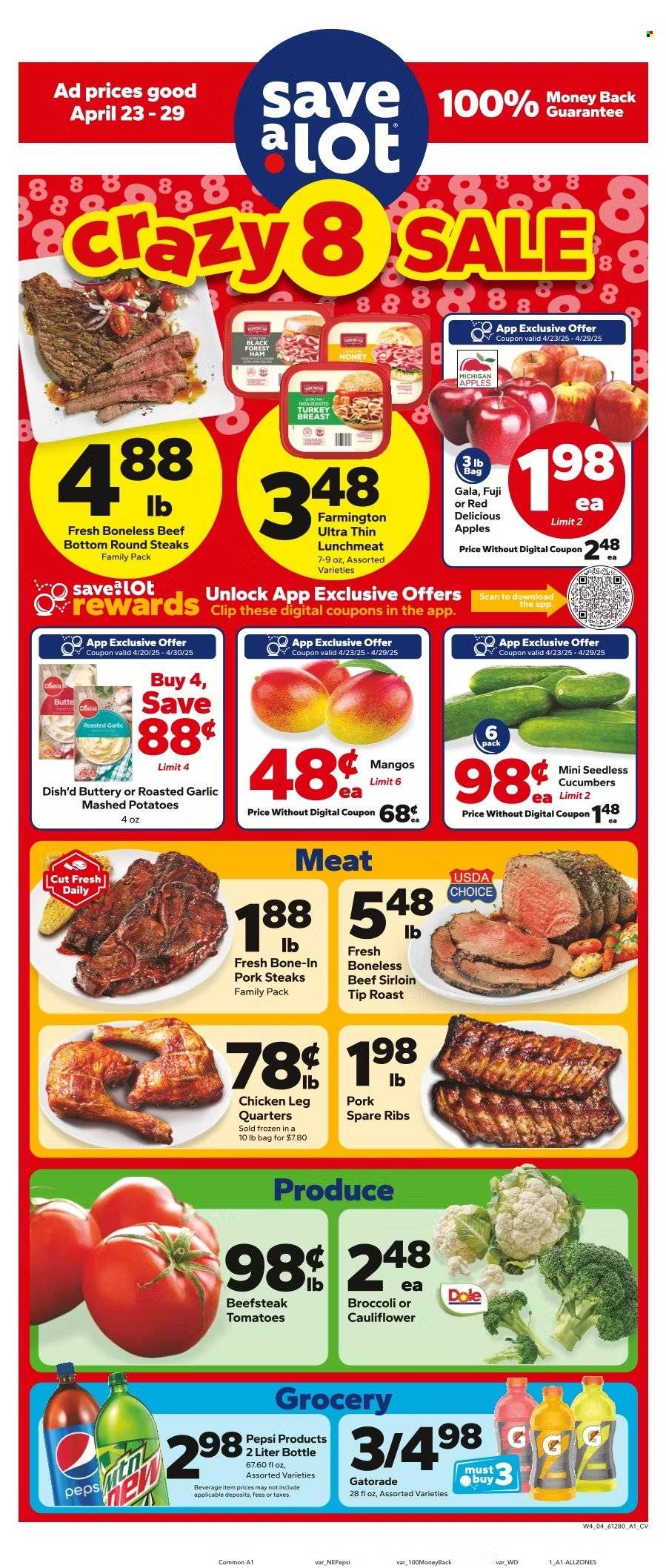 Save a Lot ad - 04/23/2025 - 04/29/2025. Page 1