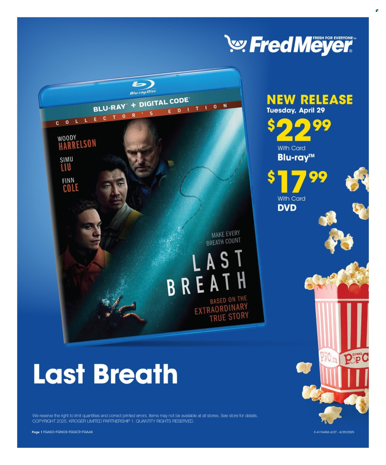 Fred Meyer ad - 04/27/2025 - 04/29/2025. Page 1