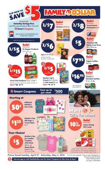 Family Dollar Flyer - 04/27/2025 - 05/03/2025.