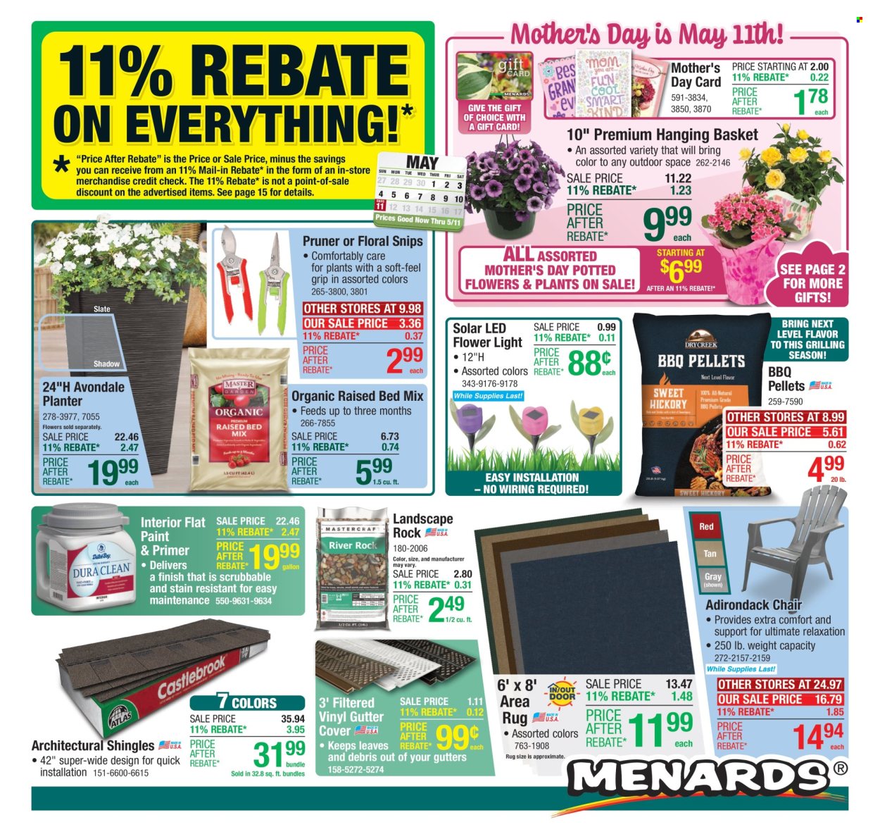 Menards ad - 05/01/2025 - 05/11/2025. Page 1